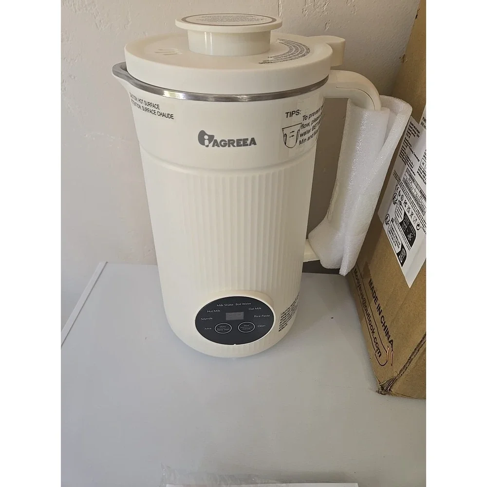 Agreea Soy Milk Maker New 8-in-1 Nut Oat Almond Plant Based Machine 35oz 1000ml